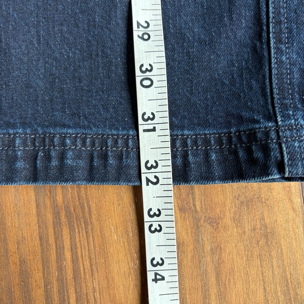 Anthropologie Pilcro Skirt Size 10 Arden Double-Waist Midi Skirt Dark Wash Denim - Picture 10 of 10